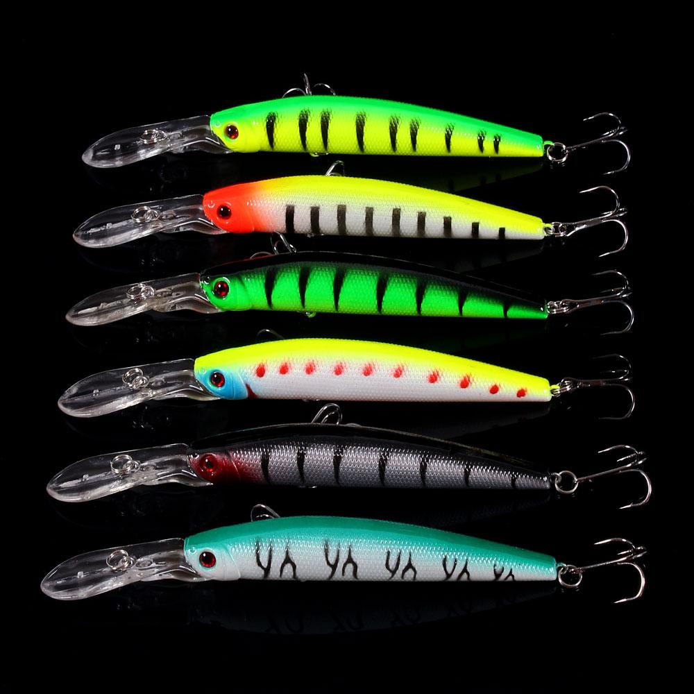 HENGJIA 1 tk Minnow kalastuslant Elutruu haugi landi vobler kõva sööt 3D Eyes kalastustarvetega