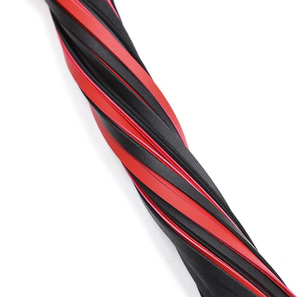 Leather Whip with Woven Handle for Adult Training