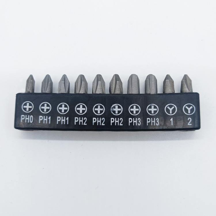 Short 25mm Phillips Bit Set, 10pc Torx with Hole for Power Drill Use