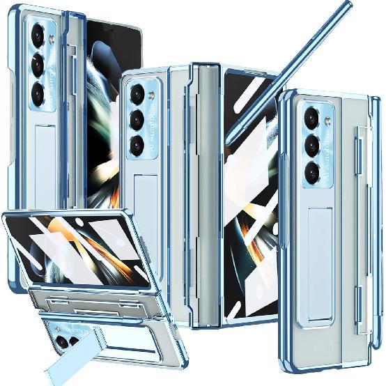 NINKI Compatible Samsung Galaxy Z Fold 5 Case with S Pen Holder & S Pen,Screen Protector Hinge Case for Samsung Z Fold 5 Case with Kickstand,Samsung