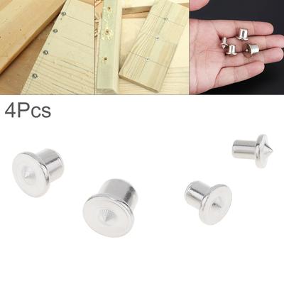 4Pcs Round Wood Positioning Pin Set, 6/8/10/12mm Center Locator for Woodworking Installation & Positioning Work
