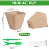 Square Peat Nursery Pots 150 Pcs 3in Biodegradable and Label, Used for Outdoor Gardens In Plant Nurseries