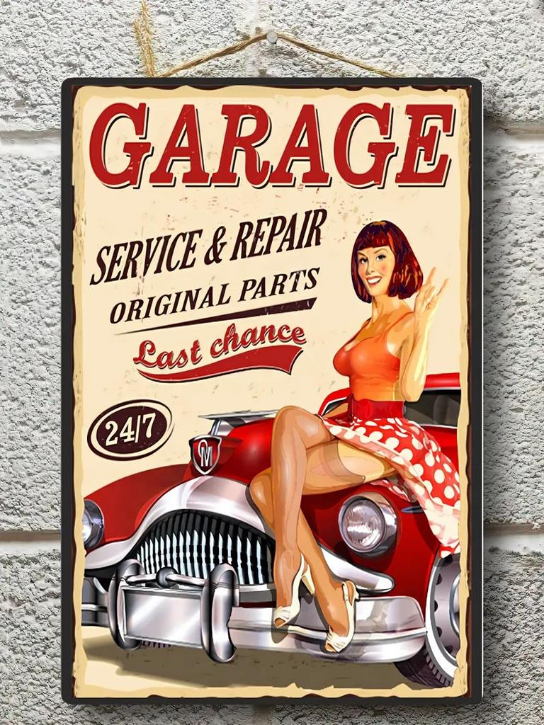 Vintage Metal Tin Sign for Cafe Bar Warehouse Wall Decor