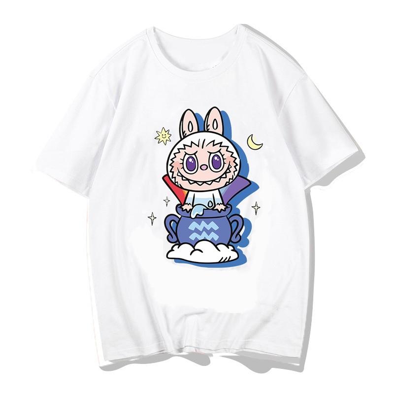 

LABUBU printed t-shirt, unisex round neck short-sleeved top, casual, fashionable and comfortable XL