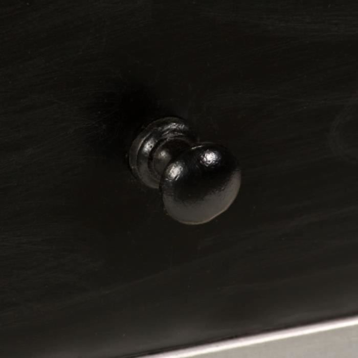 VidaXL Meuble TV Bois de manguier massif et acier 120 x 30 x 45 cm