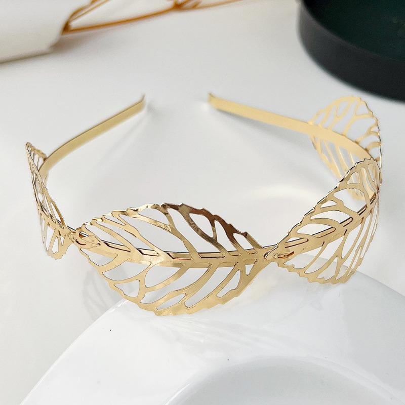 Bride Leaf Hairband Party Metal Leaf Hair Accessory Elegant Crown Headband Leaf Hairpin