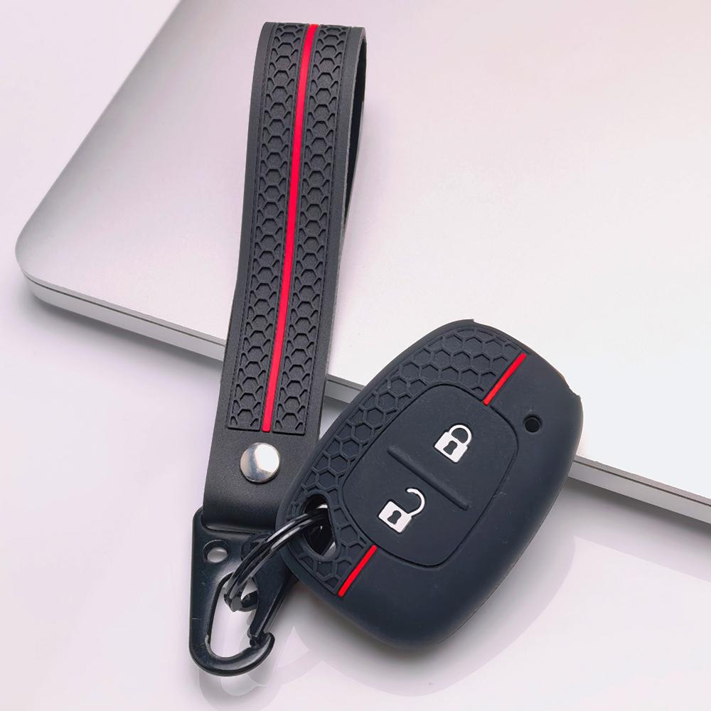 Key Fob Cover for Renault Clio Kangoo Modus Twingo Master Sandero Logan Duster with Keychain Anti-Scratch Surface Shockproof Structure