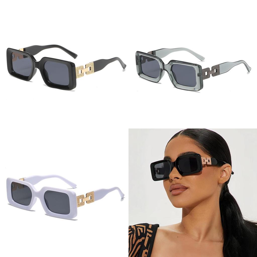 Fashion Square Frame Sunglasses With Uv400 Protection For Outdoor Sports And Travel