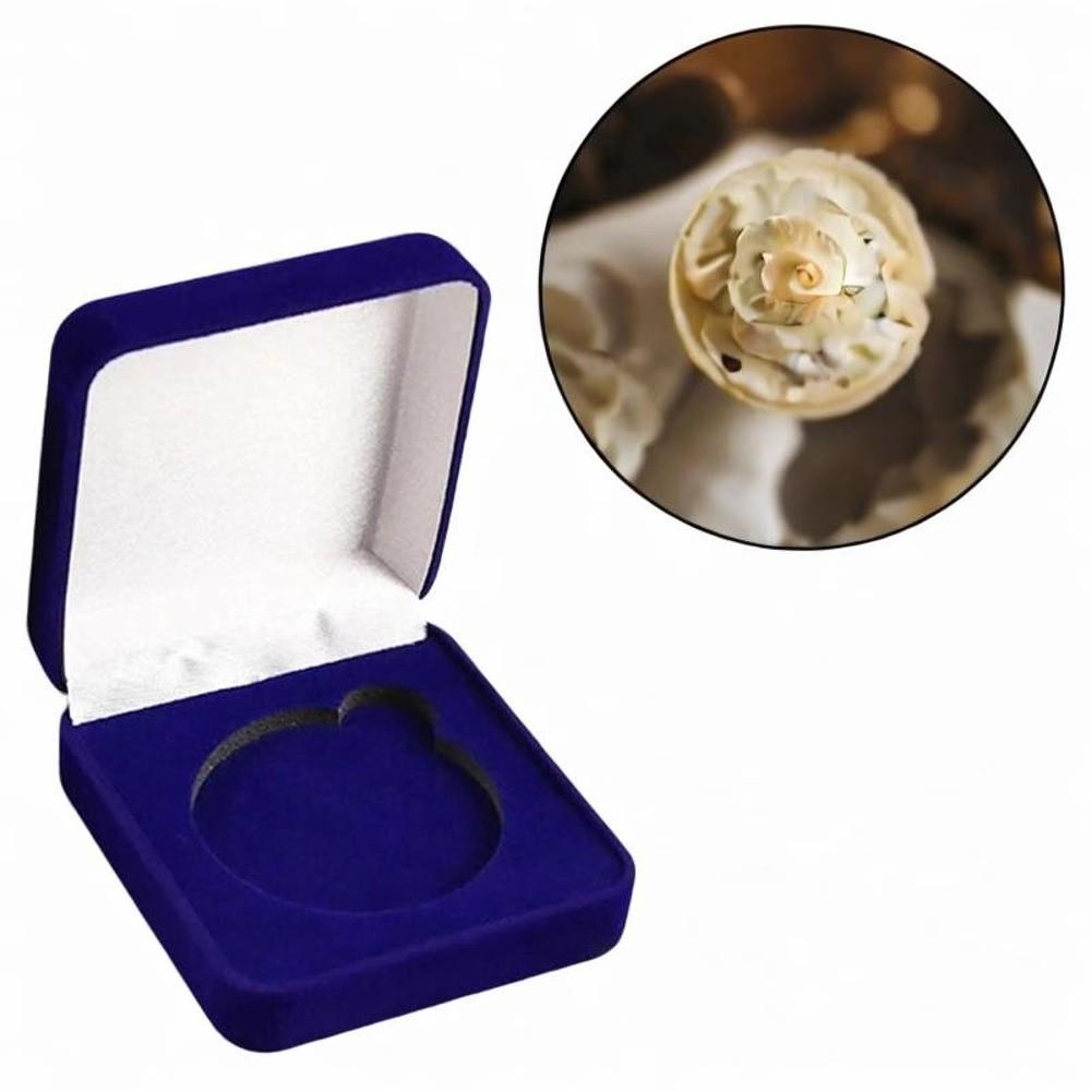 Samt Münzpräsentationsbox Abzeichen-Display Münzhalter-Etui Für Souvenir-Sammlung