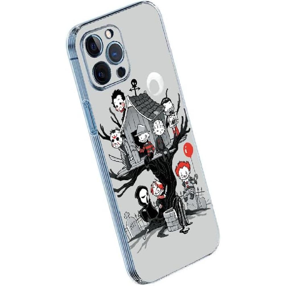 Phone Case Halloween Compatible with iPhone 15 Pro Max Cool Pattern Horror Movies Ghost Dress up House TPU Silicone Protective Case