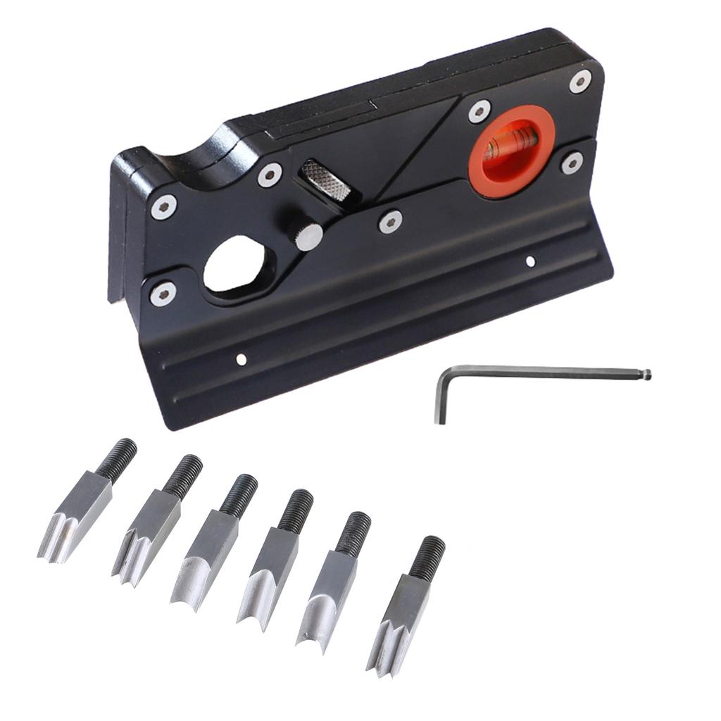 Holzfasenhobel mit 7 Schneidköpfen, Handhobel-Zubehör zum schnellen Kantenbeschneiden und Eckenformen in der Holzverarbeitung