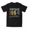 Unisexs TShirt 70 Years Old Gifts Vintage 1954 Casual Cotton Tees Short Sleeve 70th Birthday T Shirt Round Collar Clothing