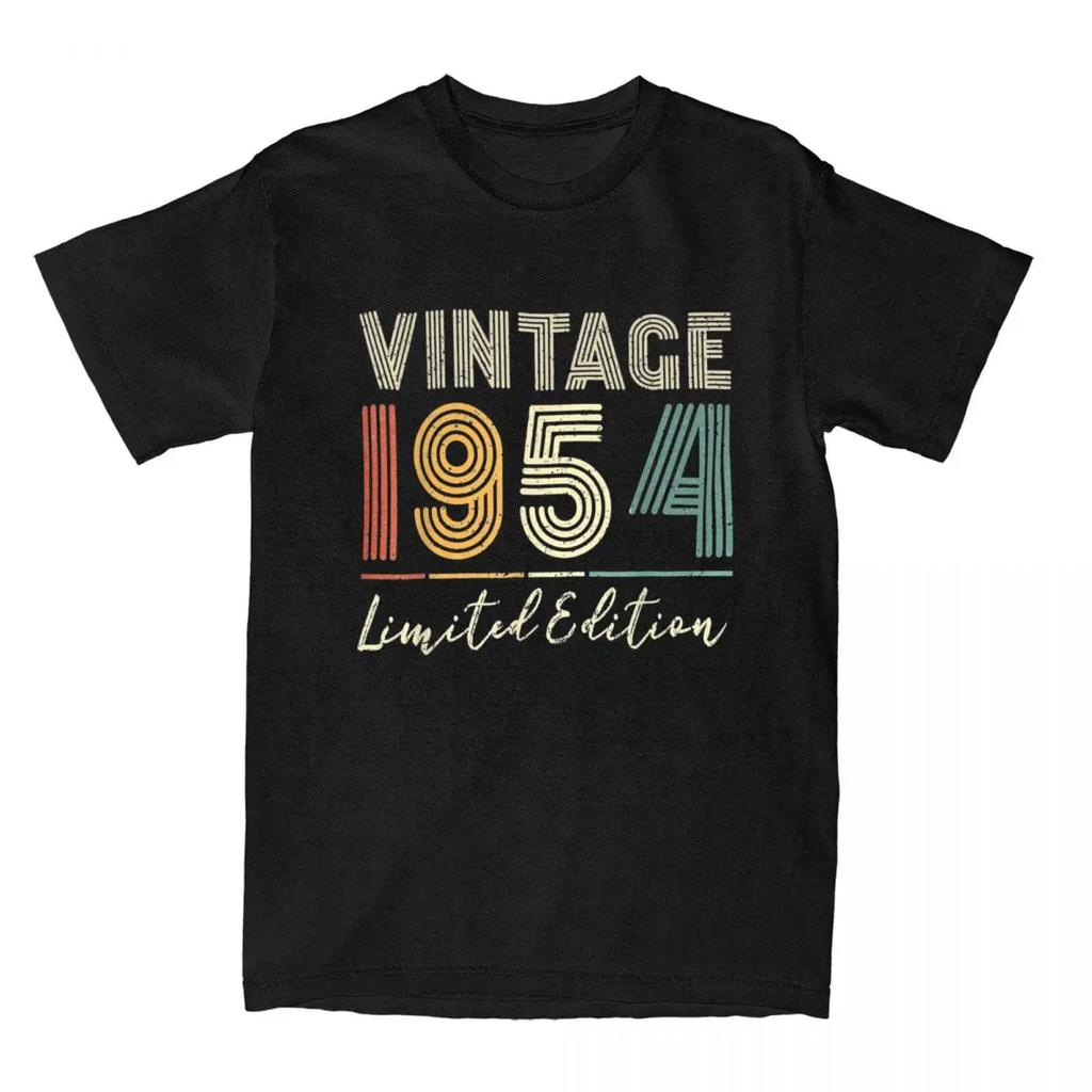Unisexs TShirt 70 Years Old Gifts Vintage 1954 Casual Cotton Tees Short Sleeve 70th Birthday T Shirt Round Collar Clothing