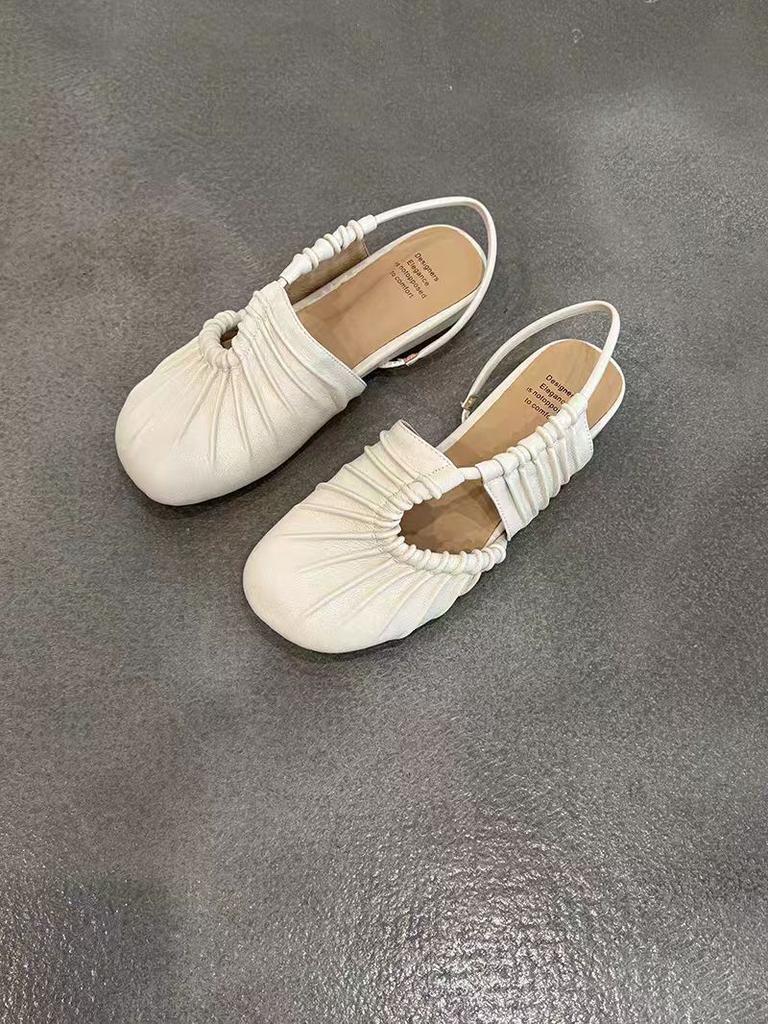 Women's Sandals Flats Designer Shoes Elegant Slingback Slippers Summer 2025 New Trend Slides Walking Dress Mujer De Zapatillas