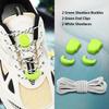 Druck-Zug-Verschluss Schnürsenkel ohne Binden Reflektierende Elastische Schnürsenkel Anti-Rutsch Ersatz für Sneaker & Freizeitschuhe 120/140/160cm Länge