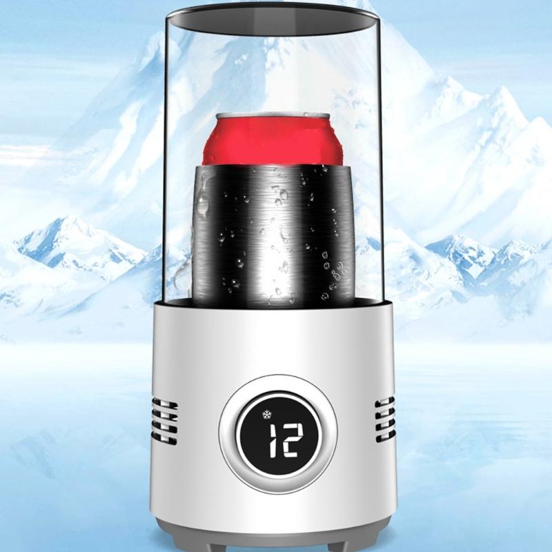 Duals Temperature Control Cup With Anti Slip Base For Drink Desktop Cooling Heating Cup Auto Shut Off Beverage Warmer