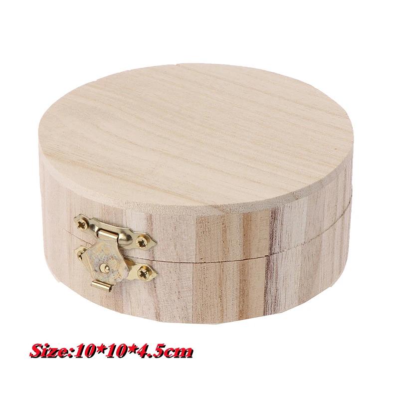 Retro Wooden Storage Box Square Hinged Storage Boxes Craft Gift Box Jewelry Box Home Desktop Clamshell Storage Decoration