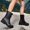 Fashion Fashionable Rain Boots for Women Thick Soles Versatile Korean Version Non-slip Wear-resistant, Casual Adult Outdoor Rubber Shoes