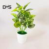 Potted Plant Artificial Bonsai Desktop Decor Fake Green Plant Display
