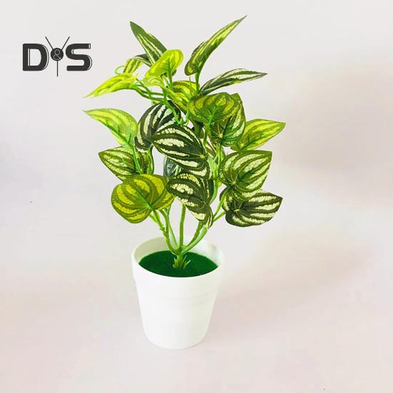 Potted Plant Artificial Bonsai Desktop Decor Fake Green Plant Display