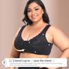 Cross Border Wireless Lace Full Cup Bra, Front Closure Thin Plus Size Underwear for Women BCDEF Cups