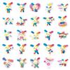 Sanrio Animation Design Floral Bunny Usahana Decals, Little Mochi Design Decals for Stationery and Phone Decoration