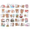 50sheets/set Panda Cartoon Bear and Panda Stickers Waterproof Bubu Dudu Stickers  Luggage