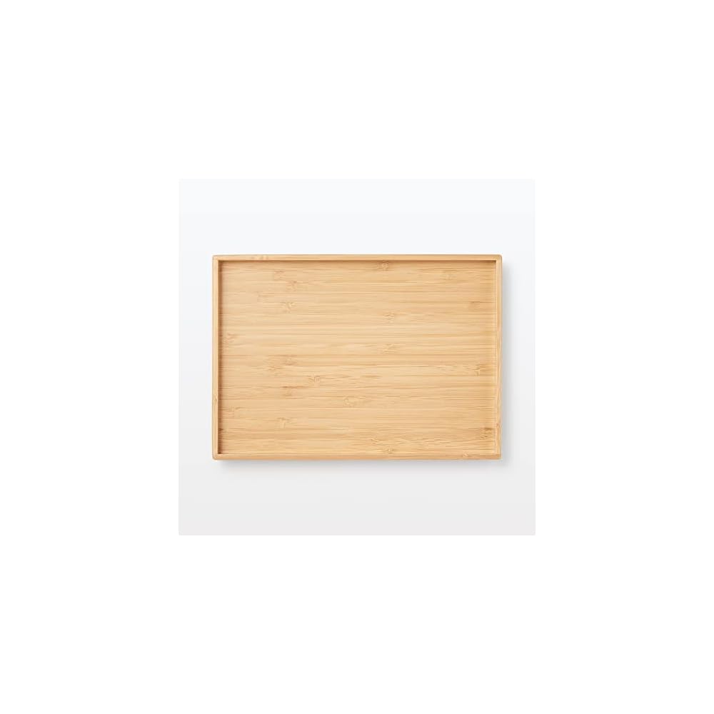 MUJI Stackable Bamboo Rectangular Storage Box with Half Lid, 26cm (W) X 185cm (D) X 25cm (H), Item