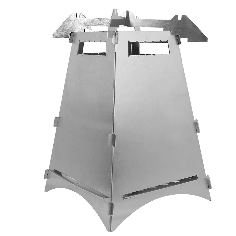 

Portable Outdoor Stainless Steel Camping Direct Fired Type Firewood Stove Equipment