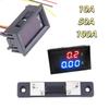 1 Set 100V 10A 50A 100A Voltage Current Meter Tester Digital Voltmeter Ammeter 0.28In Dual Led Display Panel With Connect Wires
