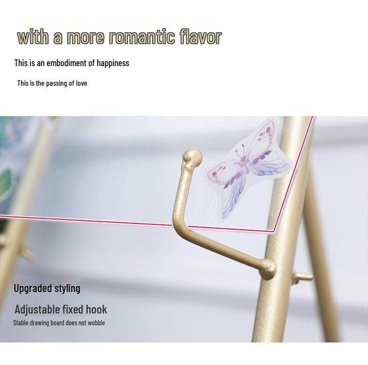 Luxury Nordic Wedding Welcome Photo Display Stand - Metal Easel Frame, Floor Standing.