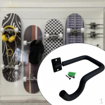 Skateboard Wall Hanger Bracket for Double Rocker Mounted Space Saving Wheels Facing Outwards