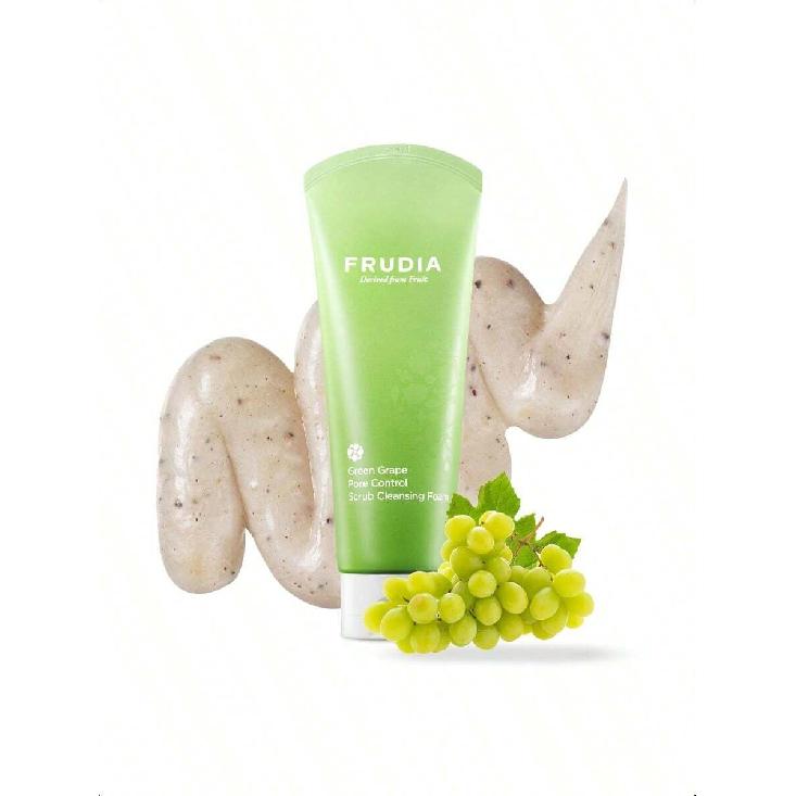 

FRUDIA Green Grape Pore Control Face Cleanser Foam 145ml , Daily Facial Cleanser For Exfoliating And Pore Care