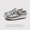 Fashion Flat Mary Jane Single Shoes Women'S Spring Velcro Breathable Little White Shoes Sports Casual Shoes