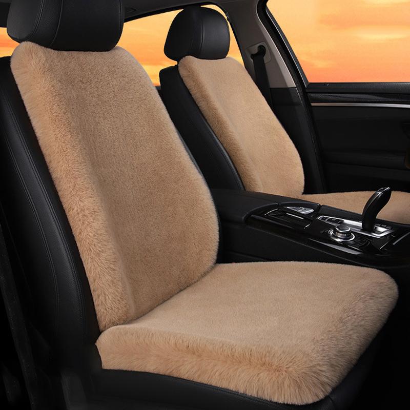 New Winter Car Plush Seat Cushion Heart Shaped Head Pillow Neck Pillow Waist Support Cushion Thickened Warm Universal Seat Cover