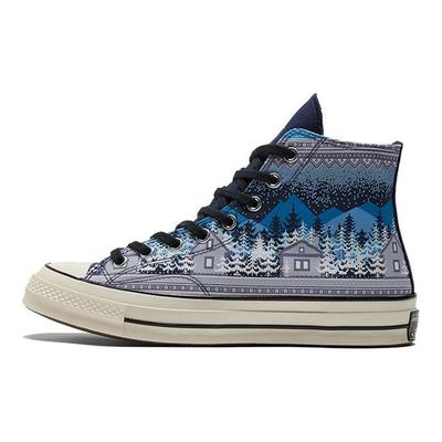 Chuck 70 High Holiday Sweater - Mitternachtsblau Unisex Sneaker Blau Egret Schwarz 172135C