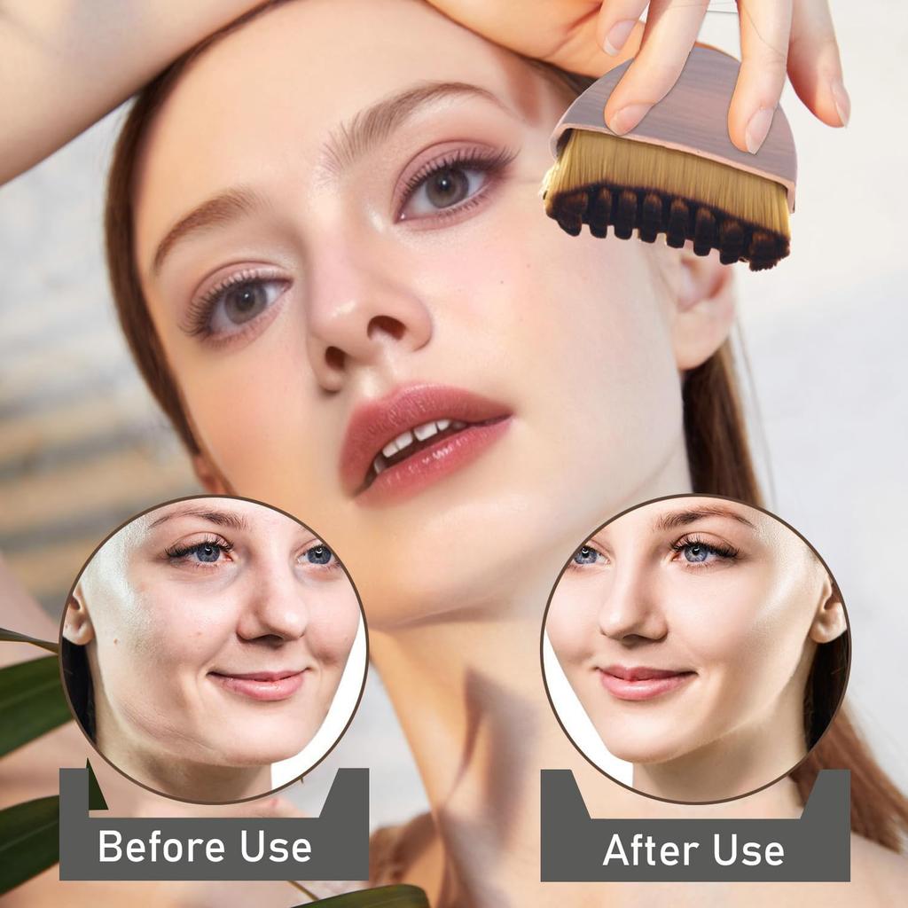 Lymfatický konturovací štětec na obličej, Lymfatický štětec na suché kartáčování pro drenáž, Navržený pro obličej dostatečně jemný, Přesně přiléhá k pokožce a zmírňuje únavu