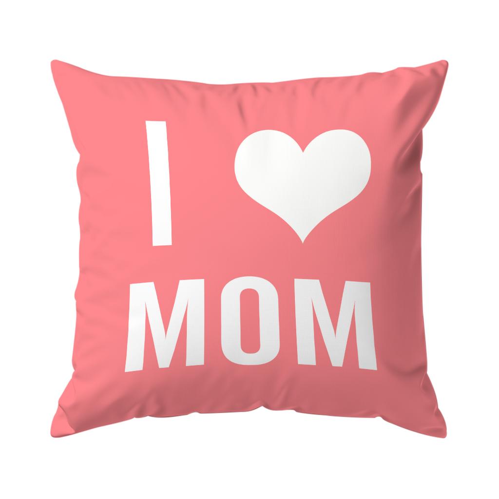 Home Decor I Love Mom Heart-themed Cushion Covers Pattern Cushion Cover Suitable for Sofa Bedroom Car Pillow Cover