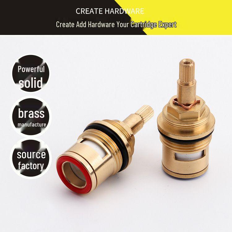 

G3/4 Large Flow Hot/Cold Water Copper Valve Core with Ceramic Disc