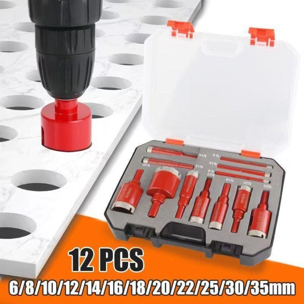 6-35mm Diamond Hole Drill M10 Diamond Coated Tile Hole Opener Durable Grinding Head Dry Drilling Hole Opener