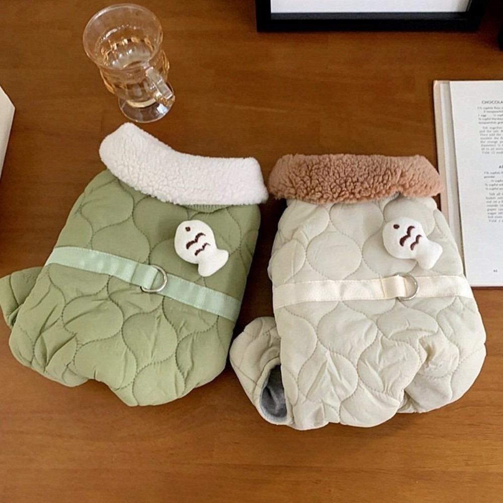 Windproof Dog Warm Clothes Winter Dog Vest Coat Fashion Dog Hiking Jacket  for Small Medium Dog