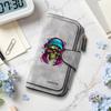 Colorful Skull Pattern Wallet Fashion Portable Multi Card Slot Zipper Purse