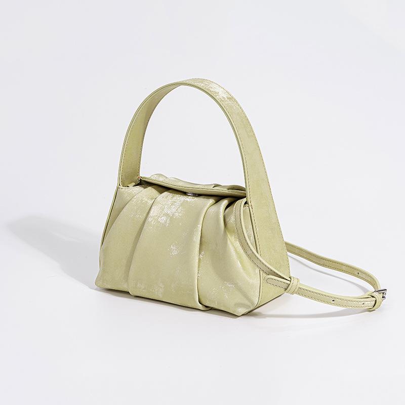 

Сумка-облако в китайском стиле, атласная кожа, высококлассная плиссированная сумочка, кожаная сумка кроссбоди для женщин