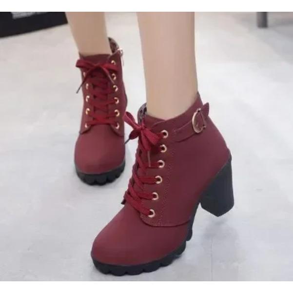 Women High Heeled Ankle Boots Ladies Autumn Winter Womens Shoes High Heels 8.5cm Female Boot Botas De Mujer Plus Size