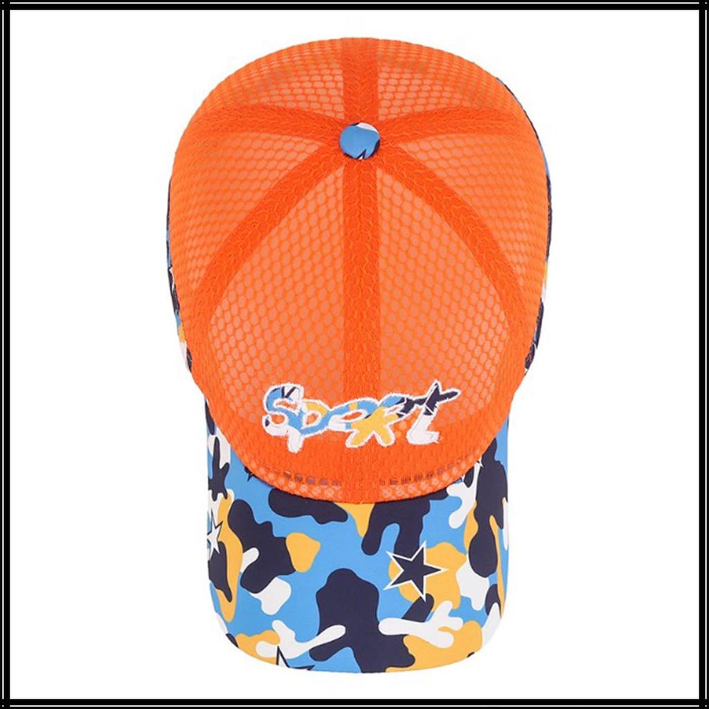 Mesh Cap Hat Outdoor Running Boy Girl Kids CA792 [White Fang] (Gray)