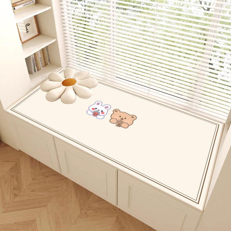 Four Seasons Universal Chenille Cushion: Non-Slip, Cut-to-Fit Cartoon Household Pad for Bedroom, Balcony, or Bay Window