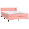 VidaXL Divan Bed with Mattress Pink 140x190 Cm Velvet 3127492