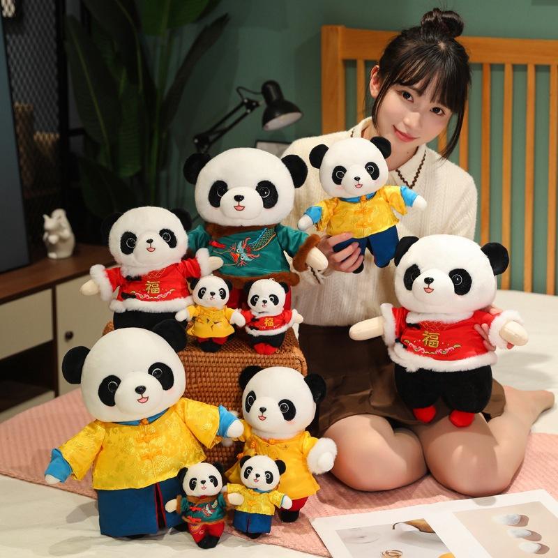 Chinese Style Panda Doll Plush Toy Cute Giant Panda Doll Pendant Children's Birthday Gift Zoo