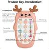 Educational Simulation Phone Toy For Kids USB Rechargeable Music Phone with Deer Shape Baby Early Learning Electric Toy