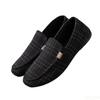 Mens Non Slip Loafers Breathable Driving Shoes Casual Plus Size Shoes Walking Canvas Flats Non Slip Moccasins Slippers Zapatos